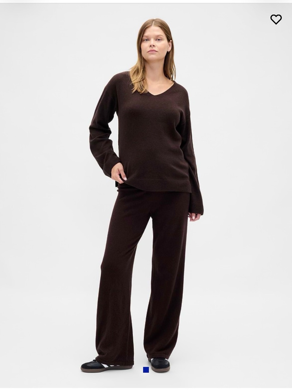 Gap Maternity CashSoft Wide Leg Sweater Pants in Terra Brown